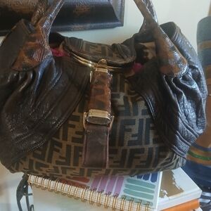 Designer Brown and Black Women's Bag